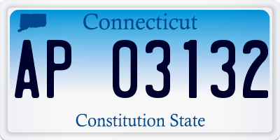 CT license plate AP03132