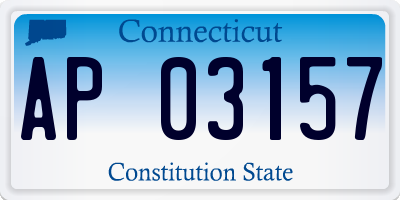 CT license plate AP03157