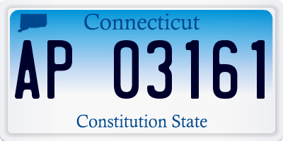CT license plate AP03161