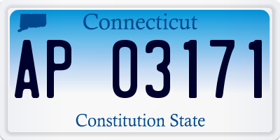 CT license plate AP03171