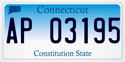 CT license plate AP03195