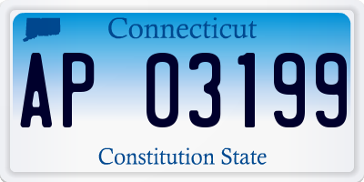 CT license plate AP03199