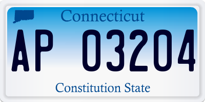 CT license plate AP03204