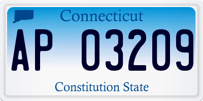 CT license plate AP03209