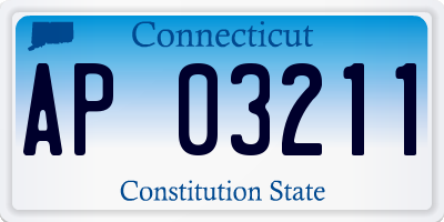 CT license plate AP03211
