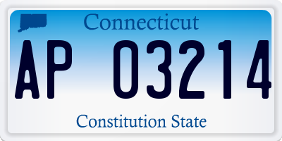 CT license plate AP03214