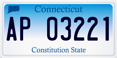 CT license plate AP03221