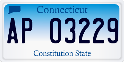 CT license plate AP03229