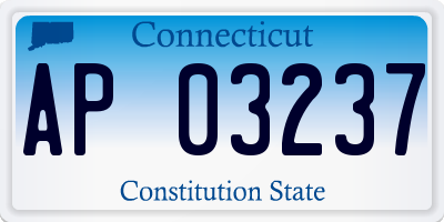 CT license plate AP03237