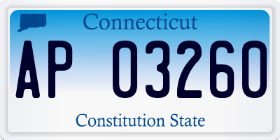 CT license plate AP03260