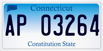 CT license plate AP03264