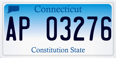 CT license plate AP03276