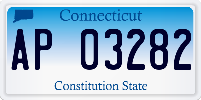CT license plate AP03282