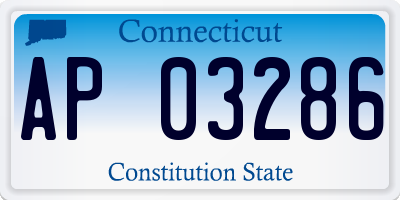 CT license plate AP03286