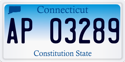 CT license plate AP03289