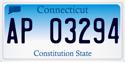 CT license plate AP03294