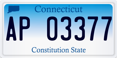 CT license plate AP03377