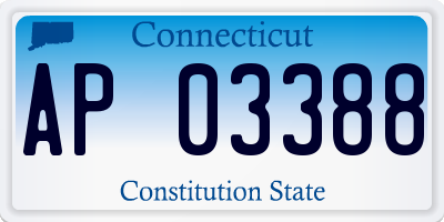 CT license plate AP03388