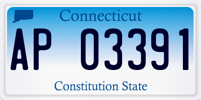 CT license plate AP03391