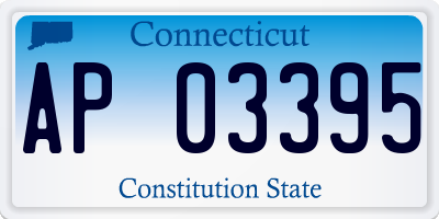 CT license plate AP03395