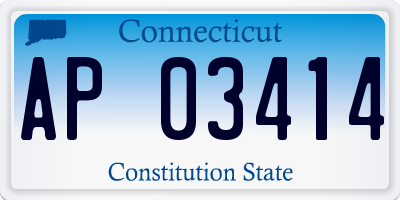 CT license plate AP03414