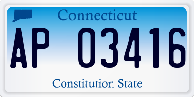 CT license plate AP03416