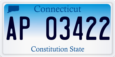 CT license plate AP03422
