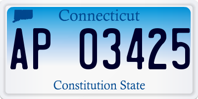 CT license plate AP03425