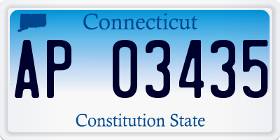 CT license plate AP03435