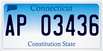 CT license plate AP03436