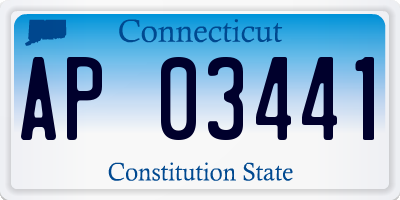 CT license plate AP03441