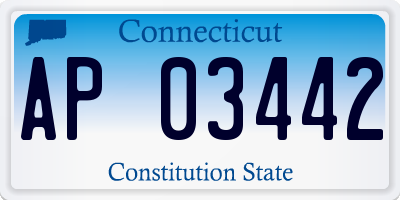 CT license plate AP03442