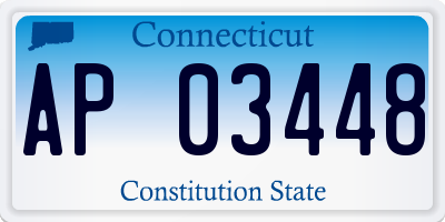 CT license plate AP03448