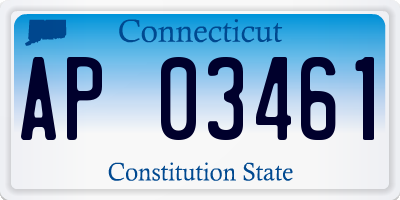 CT license plate AP03461