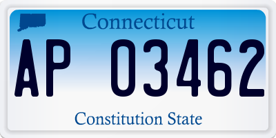 CT license plate AP03462