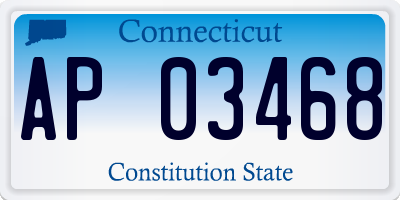 CT license plate AP03468