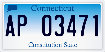 CT license plate AP03471