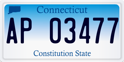 CT license plate AP03477
