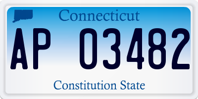 CT license plate AP03482