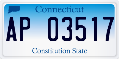 CT license plate AP03517