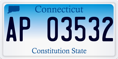 CT license plate AP03532