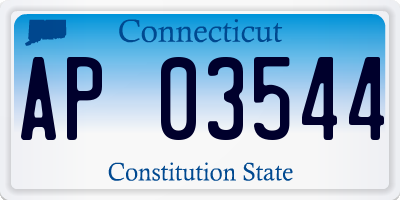CT license plate AP03544