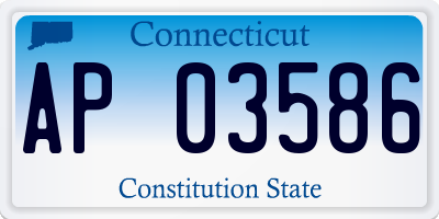 CT license plate AP03586