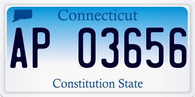 CT license plate AP03656