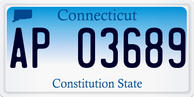 CT license plate AP03689