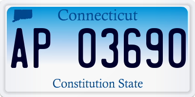 CT license plate AP03690
