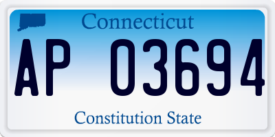 CT license plate AP03694