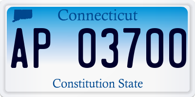 CT license plate AP03700