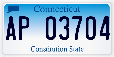 CT license plate AP03704