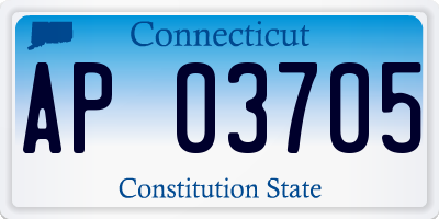 CT license plate AP03705